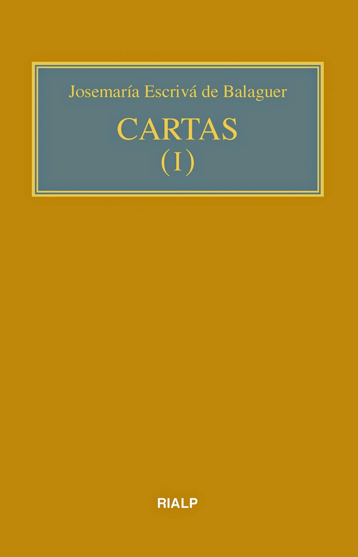 Portada de Cartas I, de Josemaría Escrivá