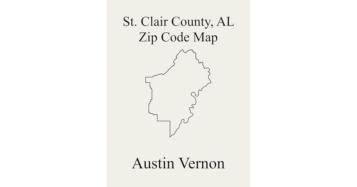 St Clair County, Alabama Zip Code Map Includes Springville, Ashville