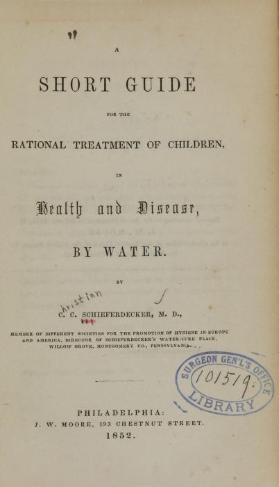 A Short Guide for the Rational Treatment of Children, in Health and Disease, by Water (Hardcover)