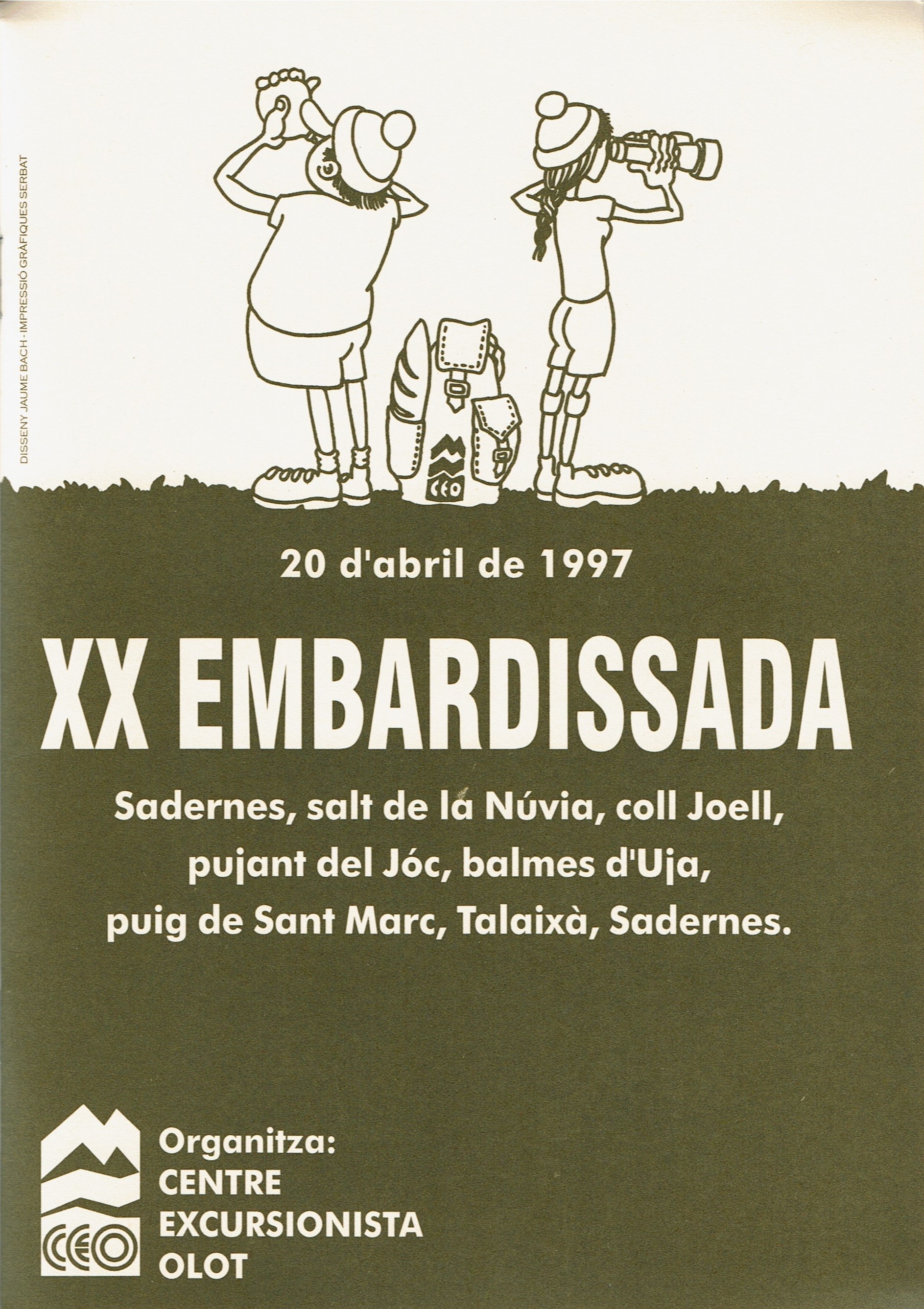 XX Embardissada: Sadernes, salt de la Núvia, coll Joell, pujant del Jóc, balmes d’Uja, puig de Sant Marc, Talaixà, Sadernes (Embardissada a la Garrotxa #20)
