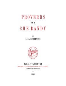 Proverbs of a She-Dandy