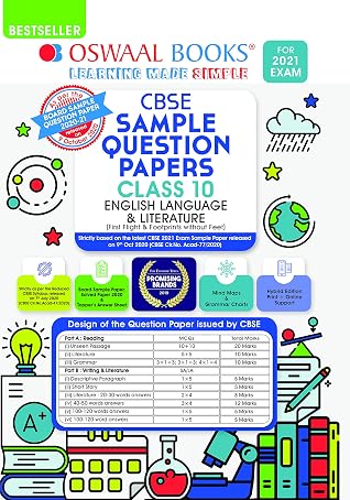 Oswaal Cbse Sample Question Paper Class 10 English Language Literature Book By Oswaal Editorial Board