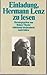 Einladung, Hermann Lenz zu lesen (Suhrkamp Taschenbuch) (German Edition)