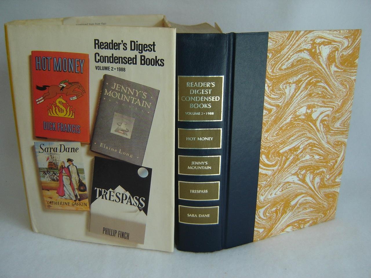 Reader's Digest Condensed Books; 1988 #2, Volume 176: Hot Money / Jenny's Mountain / Trespass / Sara Dane