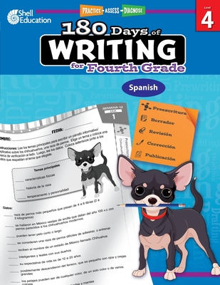 180 Days™: Writing Workbook Spanish Edition for 4th Grade Ages 9–10 | Paragraph Writing, Grammar, Editing, Writing Process for School or Home (180 Days of Practice)