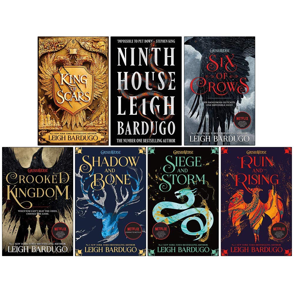 Leigh Bardugo Collection 7 Books Set (King of Scars, Ninth House, Six of Crows, Crooked Kingdom, Shadow and Bone, Siege and Storm, Ruin and Rising)