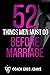 52 Things Men Should Do Before Getting Married by Greg Adams