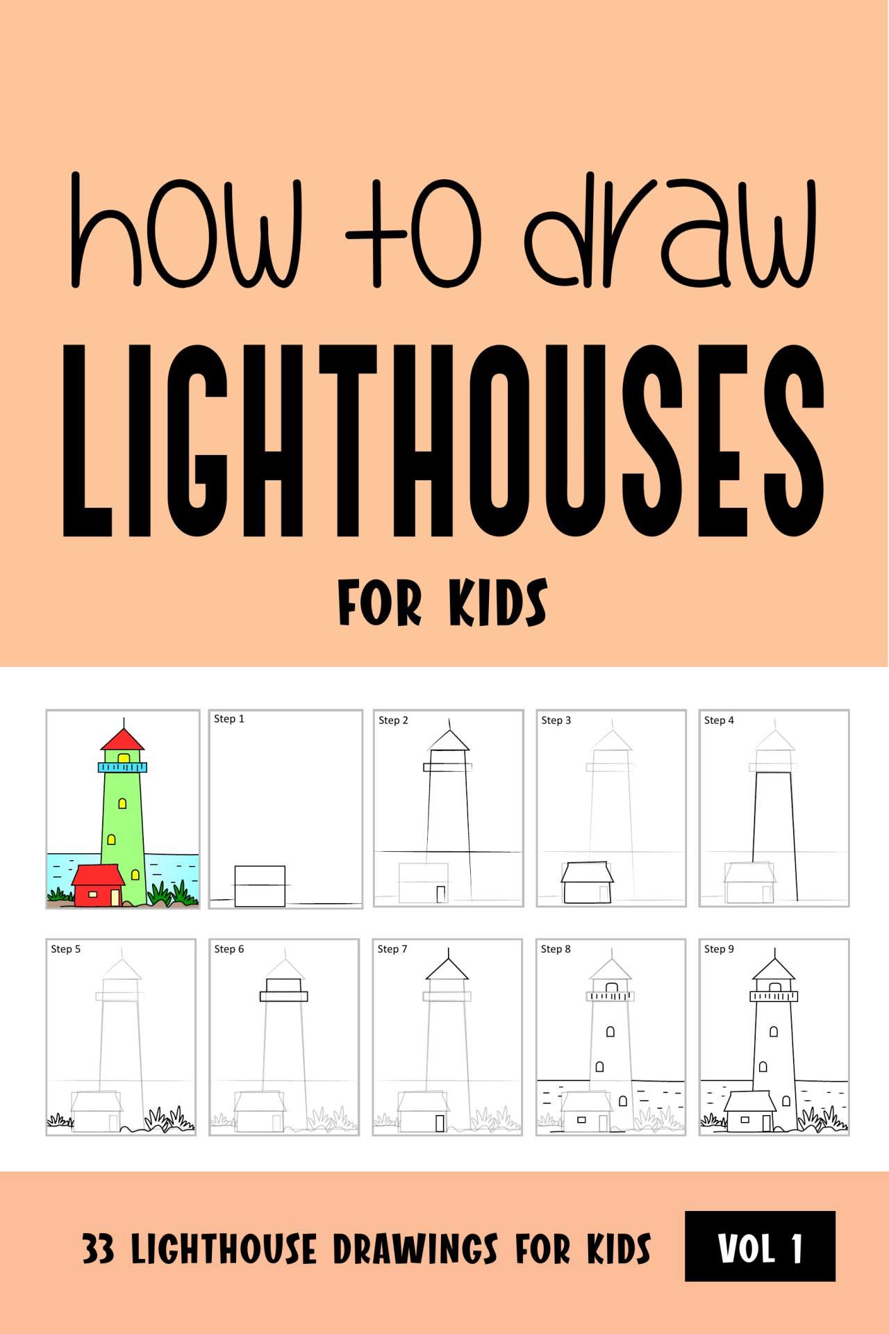 How to Draw Lighthouses for Kids - Vol 1 (Kindle Edition)