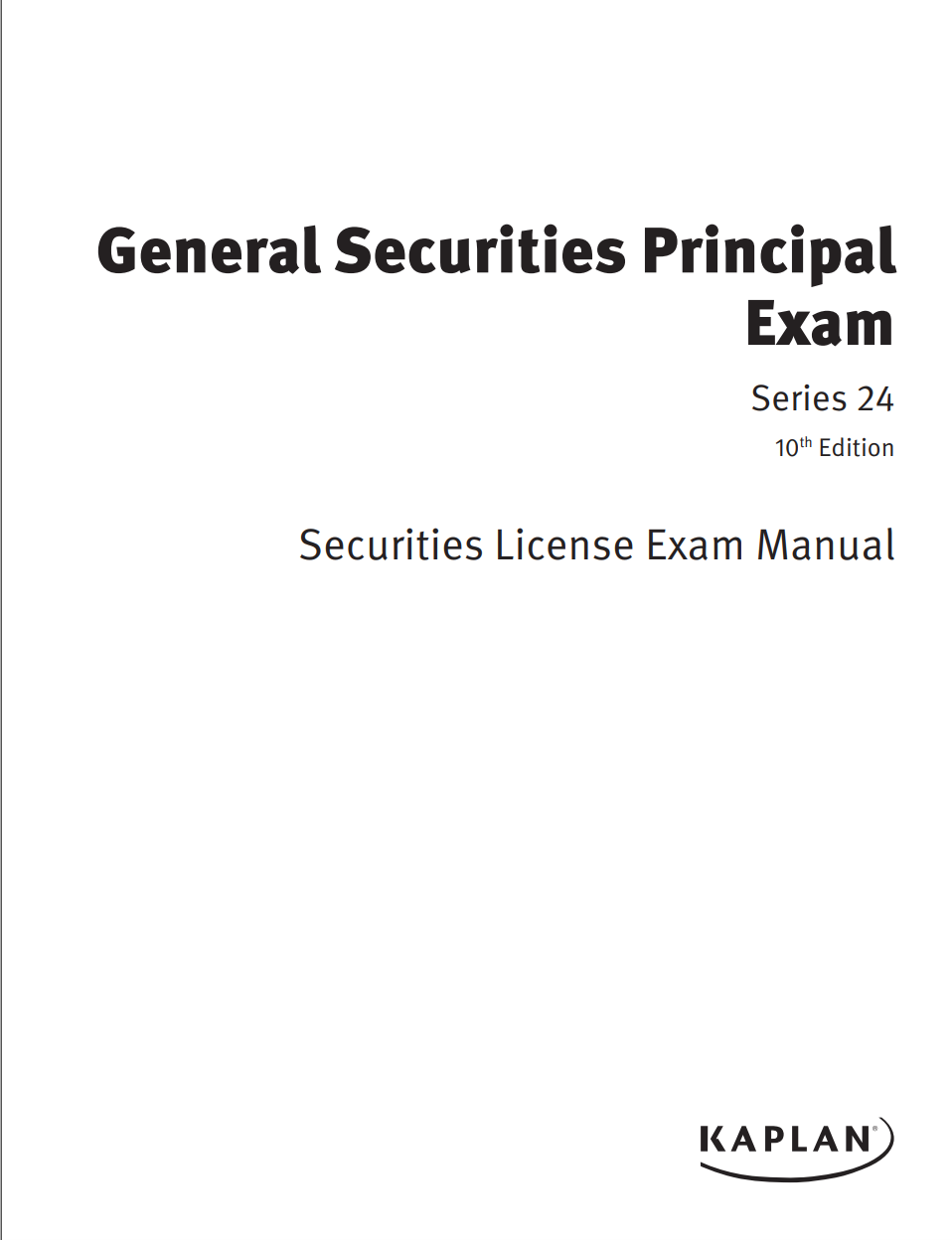 General Securities Principal Exam Series 24