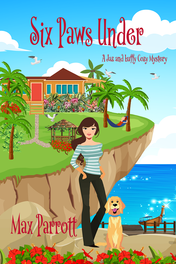 Six Paws Under: Psychic Sleuths and Talking Dogs (A Jaz and Luffy Cozy Mystery, #7)