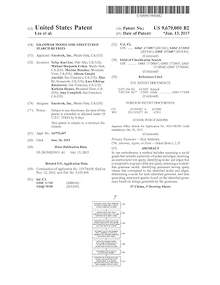 Grammar model for structured search queries: United States Patent 9679080