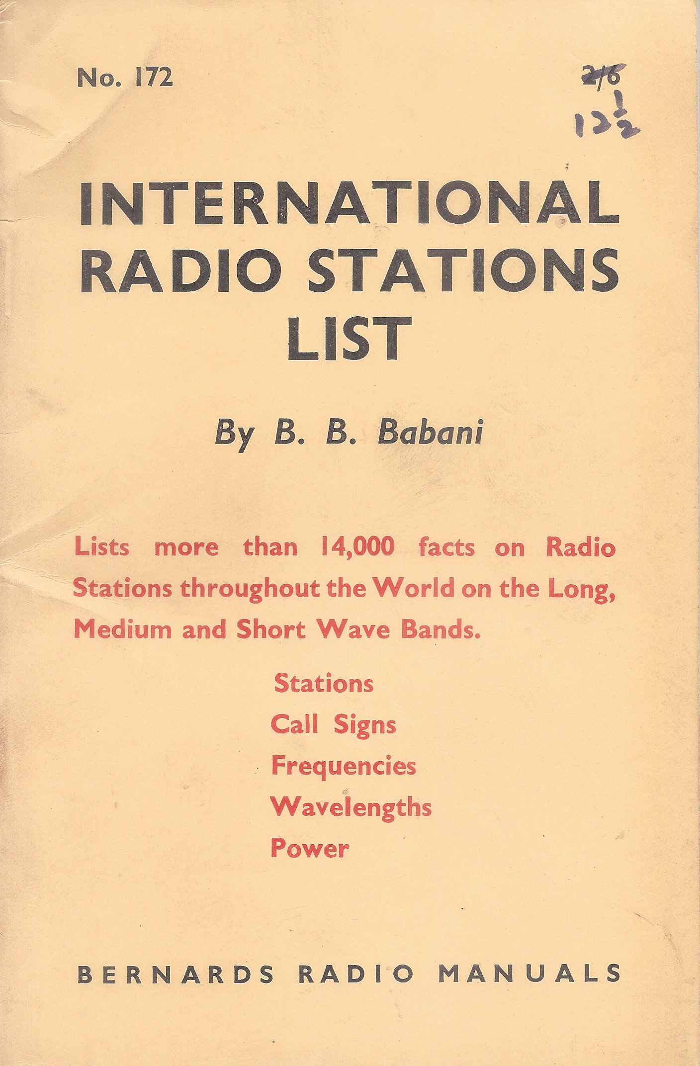 International Radio Stations List (Bernards Radio Manuals #172)