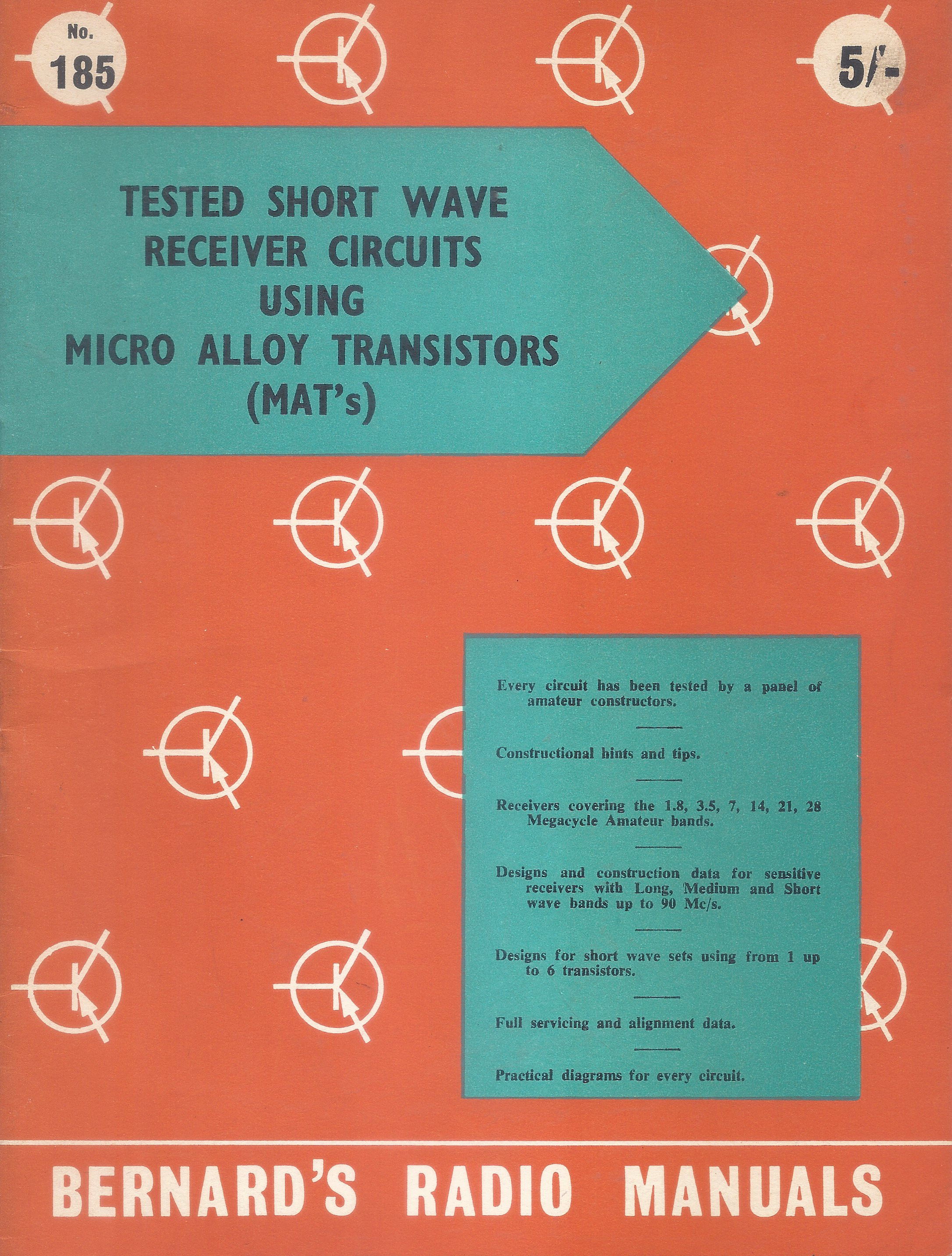 Tested Short Wave Receiver Circuits Using Micro Alloy Transistors (MAT's) (Bernards Radio Manuals #185)
