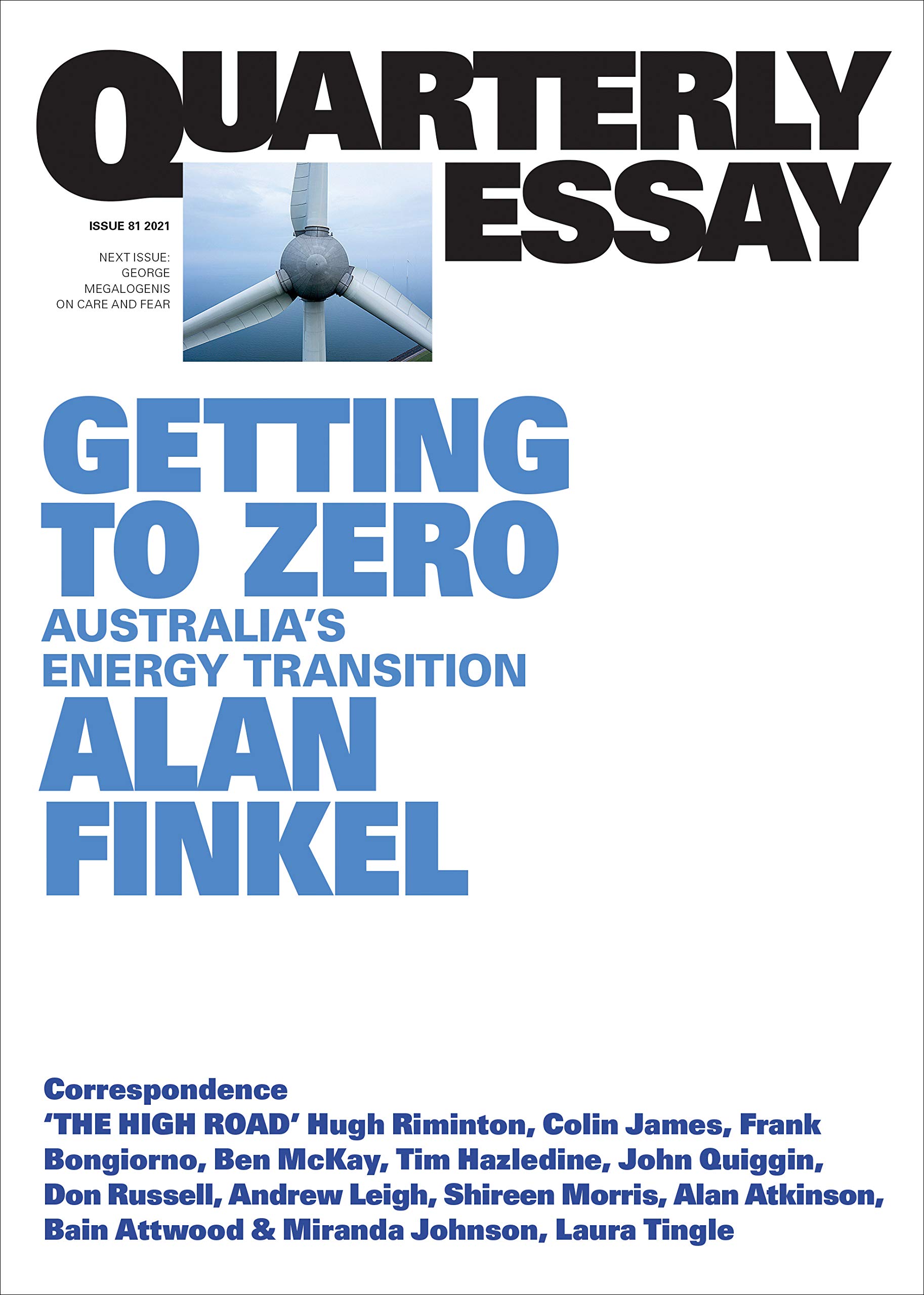 Getting to Zero: Australia's Energy Transition (Quarterly Essay #81)