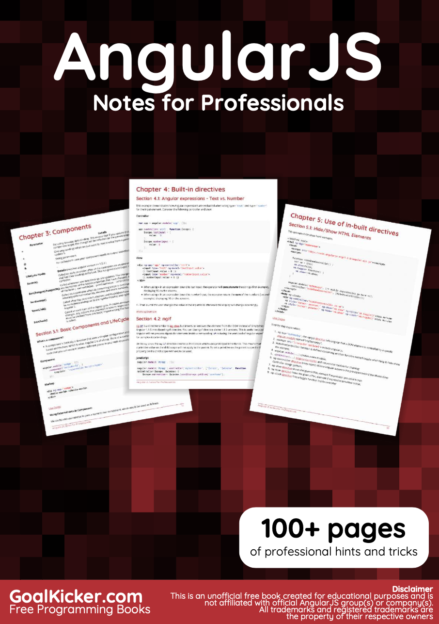 AngularJS Notes For Professionals