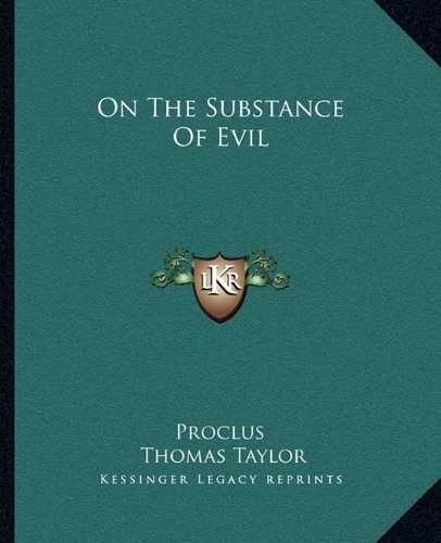 On The Substance Of Evil (Paperback)