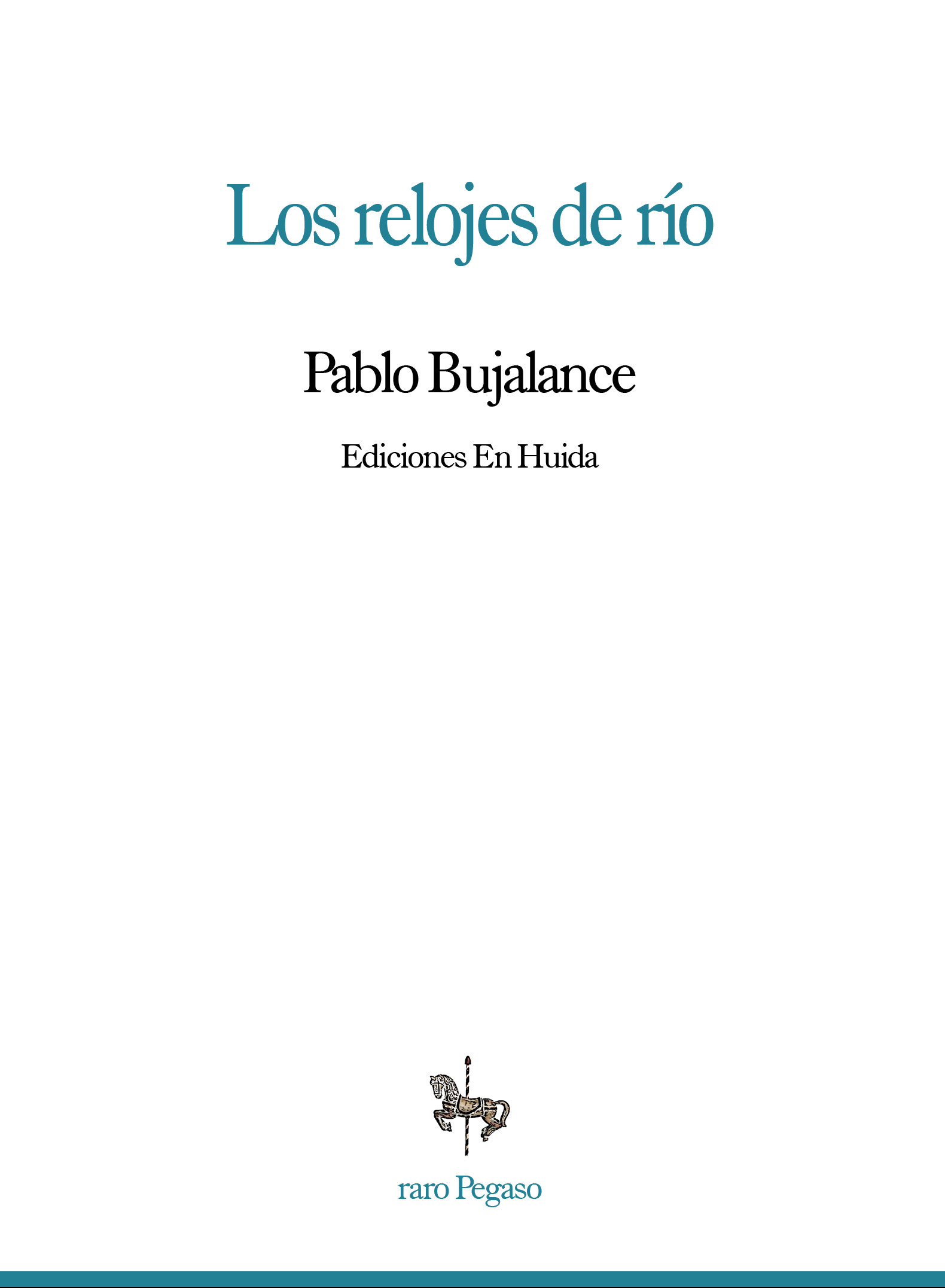 Portada de Los relojes de río, de Pablo Bujalance