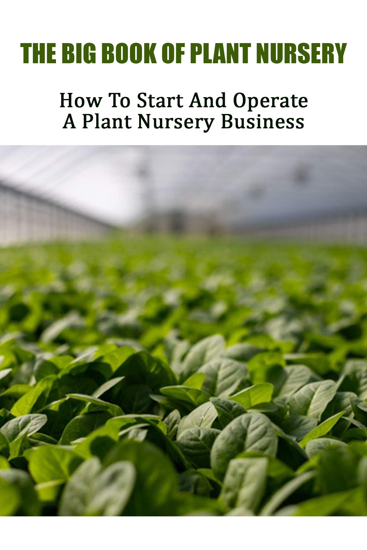 The Big Book Of Plant Nursery: How To Start And Operate A Plant Nursery Business: Home-Based Plant Nursery Books (Kindle Edition)