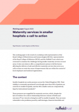 Maternity services in smaller hospitals: a call to action