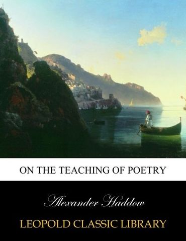 On the teaching of poetry