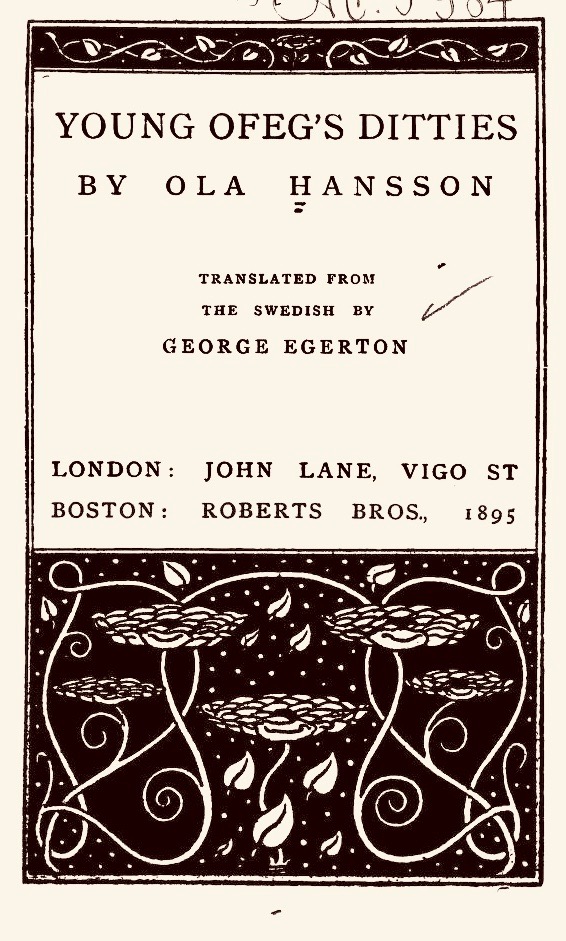 Young Ofeg's Ditties (Hardcover)