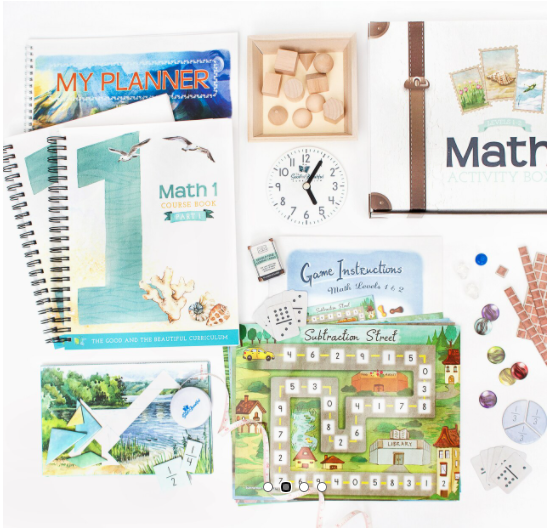 The Good and the Beautiful Math 1 Course Book, Part 1 and 2 (Spiral-bound)