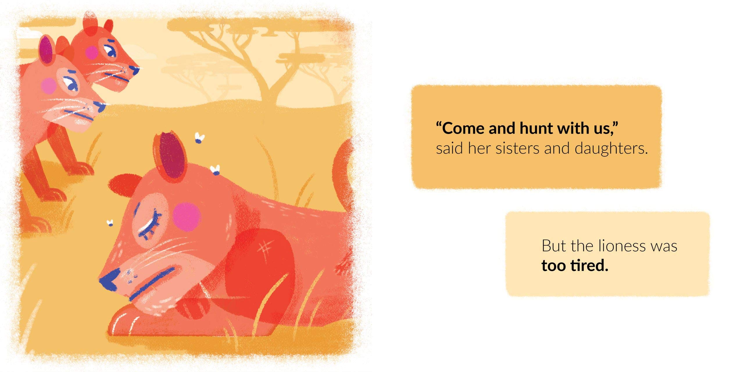 The Very Tired Lioness: A lioness feels so tired that she is invited to follow the sun into the clouds. (Kindle Edition)