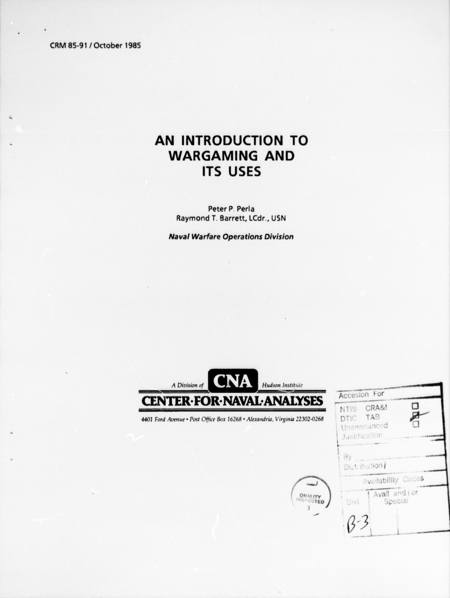 An Introduction to Wargaming and its Uses