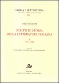 Scritti di storia della letteratura italiana, I (1935-1962)