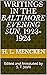 Writings in the Baltimore Evening Sun, 1923-1924: Edited and Annotated by S. T. Joshi