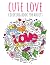 Cute Love Coloring Book For...