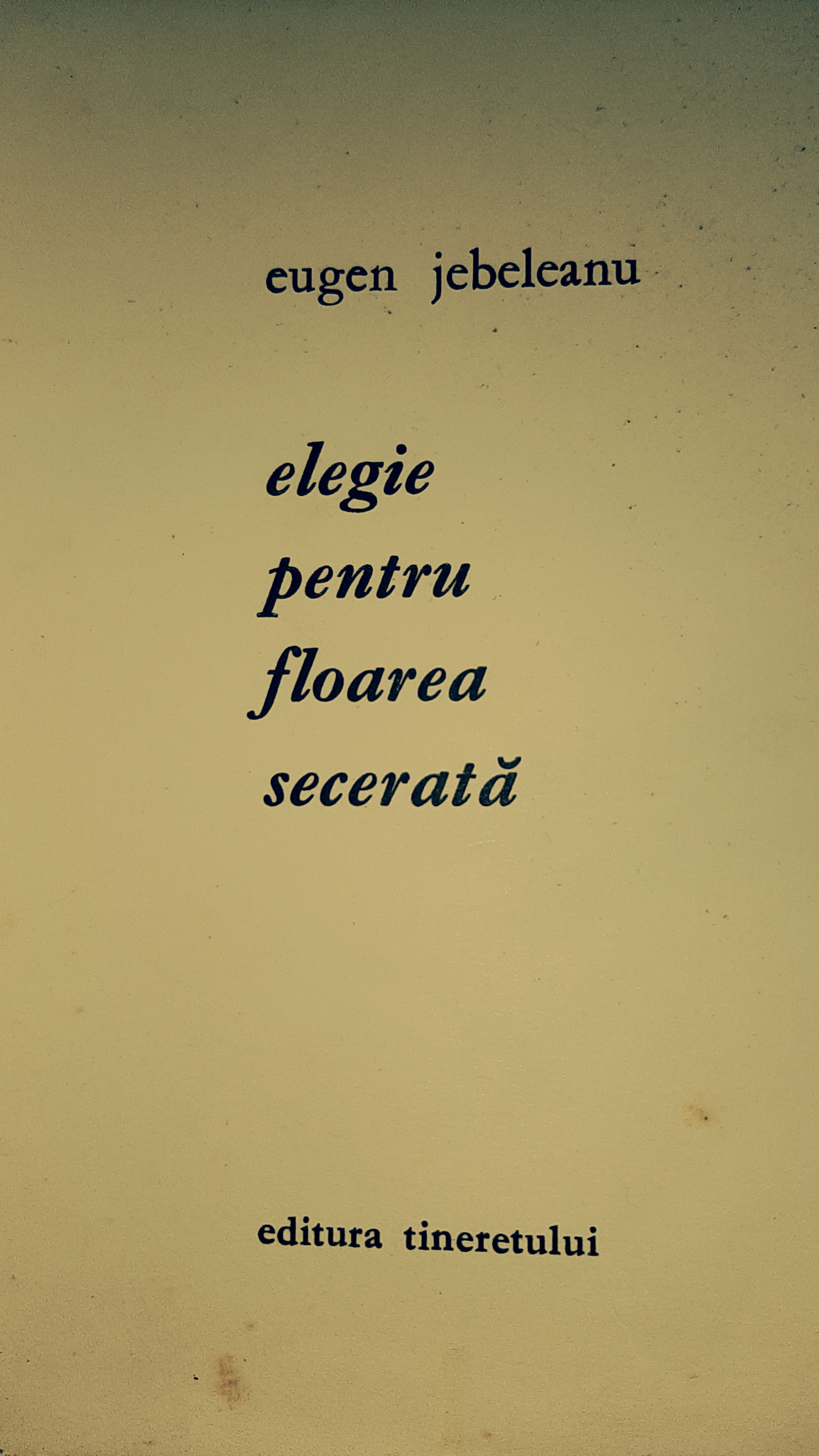 elegie pentru floarea secerată