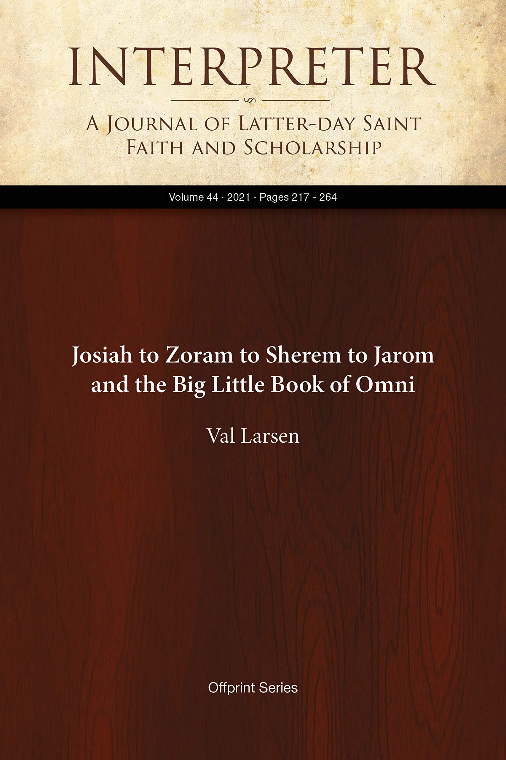 Josiah to Zoram to Sherem to Jarom and the Big Little Book of Omni (Kindle Edition)