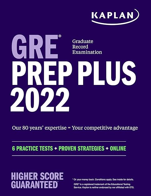 GRE Prep Plus 2022: 6 Practice Tests + Proven Strategies + Online (Kaplan Test Prep)