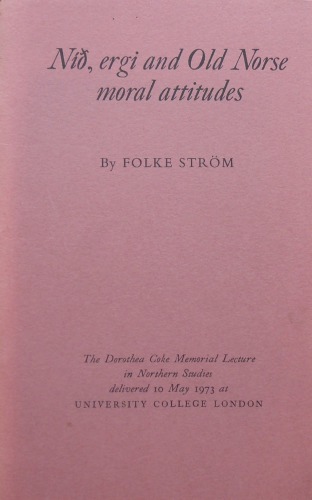 Nið, ergi and Old Norse moral attitudes