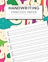 Handwriting Practice Paper: Sky line Plane line Grass line and Worm line Dinosaur