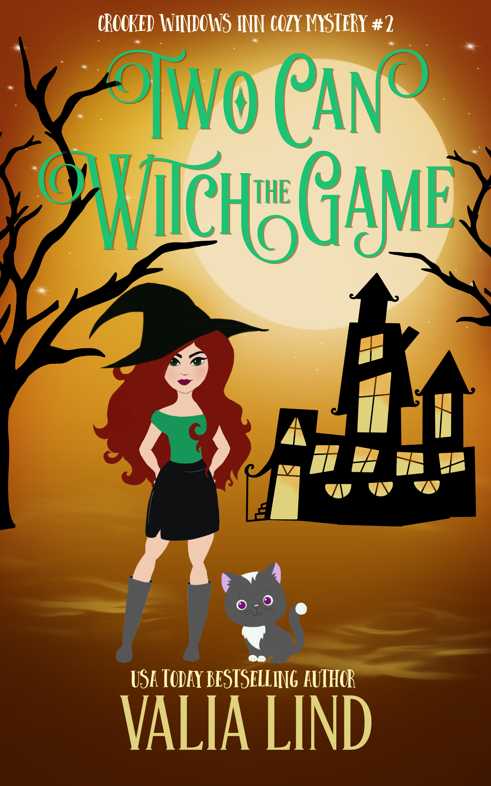 Two Can Witch the Game (Crooked Windows Inn Cozy Witch Mysteries, #2)