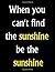 when you can't find the sunshine be the sunshine by eccolo journal