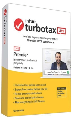 TurboTax Live: Deluxe 2020 Desktop Tax Software, Federal and State Returns + Federal E-file guide [Amazon Exclusive] [PC/Mac Disc]