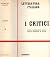 Letteratura italiana. I cri...