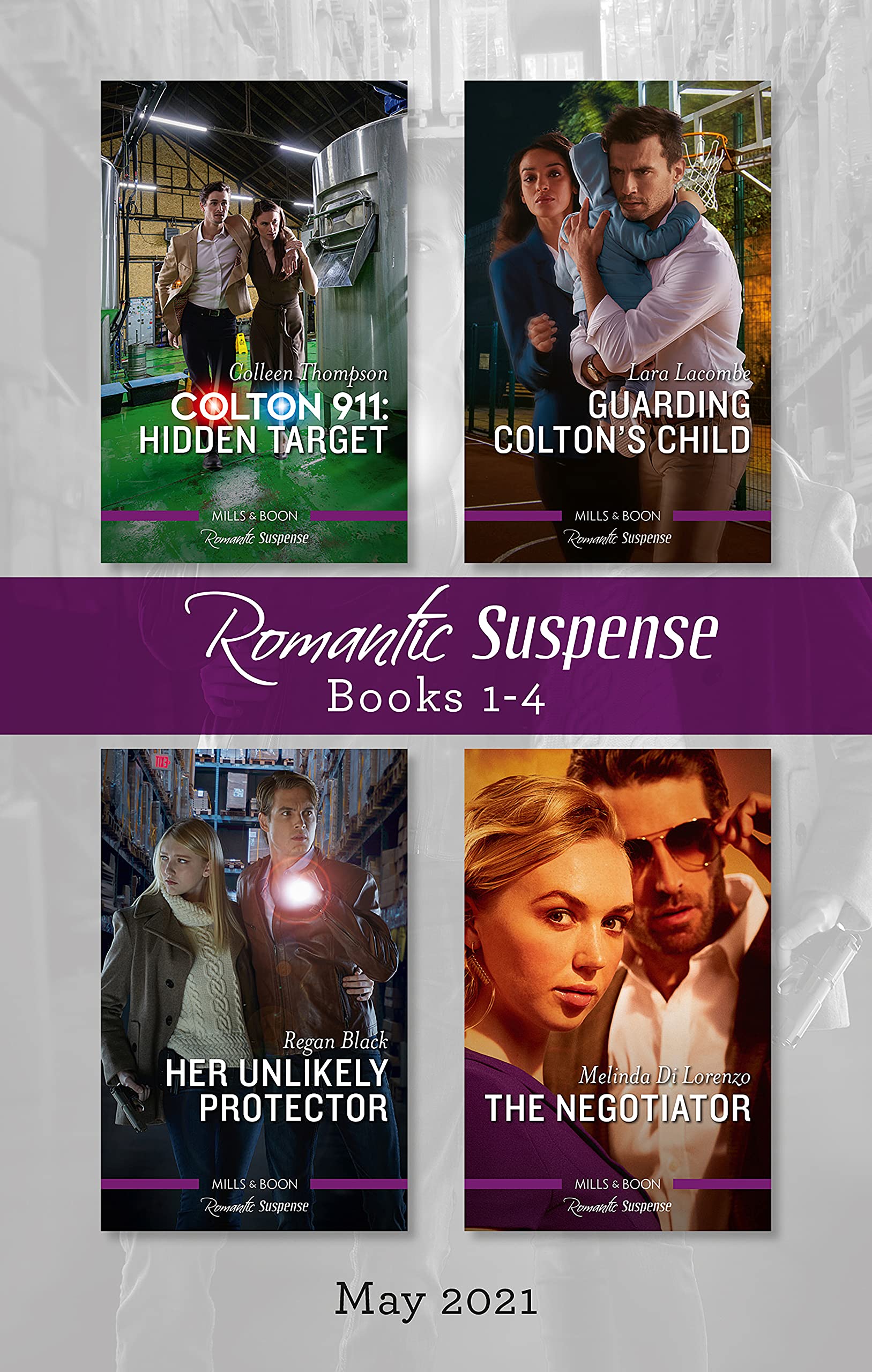 Suspense Box Set May 2021: Colton 911: Hidden Target/Guarding Colton's Child/Her Unlikely Protector/The Negotiator