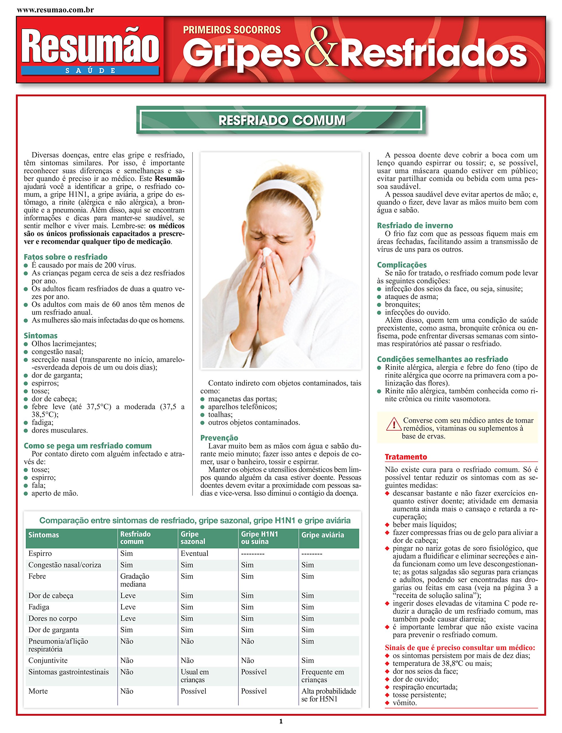 Resumão Saúde -  Gripes & resfriados