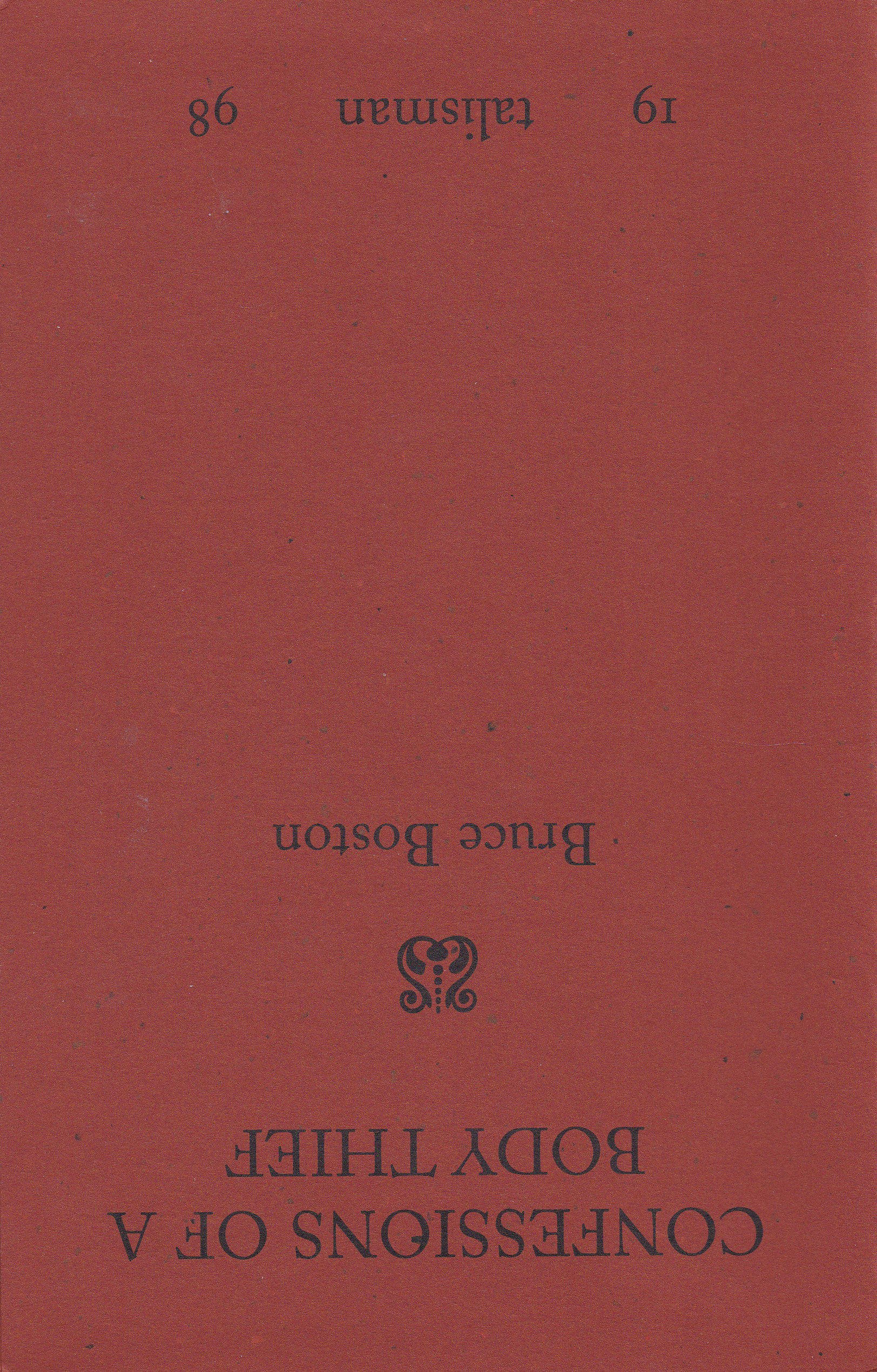 Confessions of a Body Thief (Broadside)