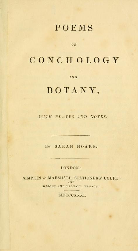 Poems on Conchology and Botany (Unknown Binding)