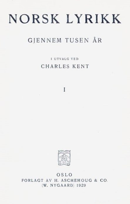 Norsk lyrikk gjennem tusen år. I
