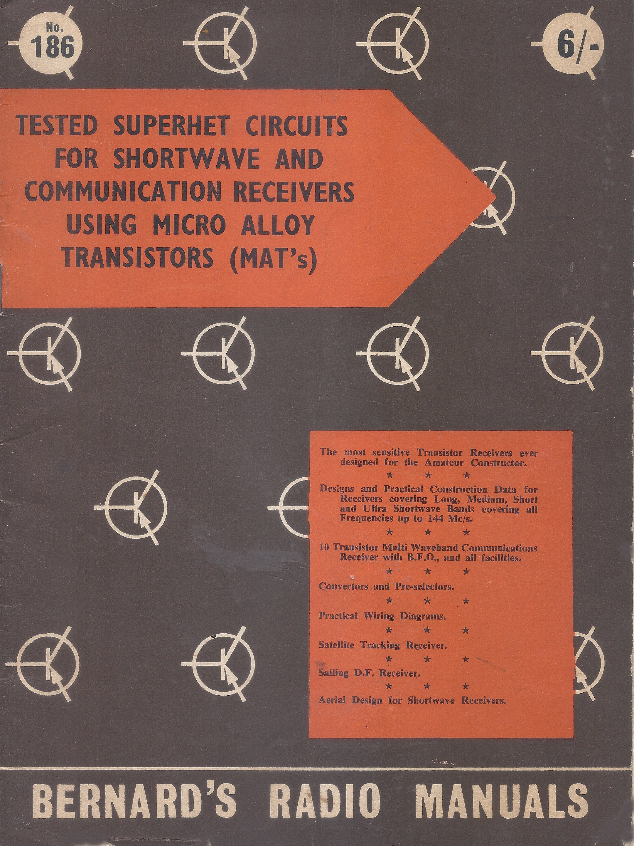 Tested Superhet Circuits For Shortwave And Communication Receivers Using Micro Alloy Transistors (MAT's) (Bernards Radio Books. #186)
