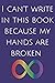 I can't write in this book because my hands are broken.: PDA, Pathological Demand Avoidance, Neurodiverse, infinity symbol, autism notebook journal.