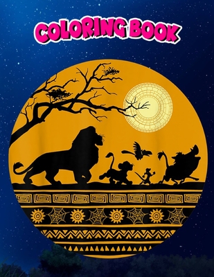 Coloring Book: The Lion King Halloween Circle, Children Coloring Book
