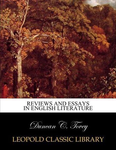 Reviews and essays in English literature