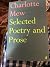 Selected poetry and prose of. Charlotte Mew